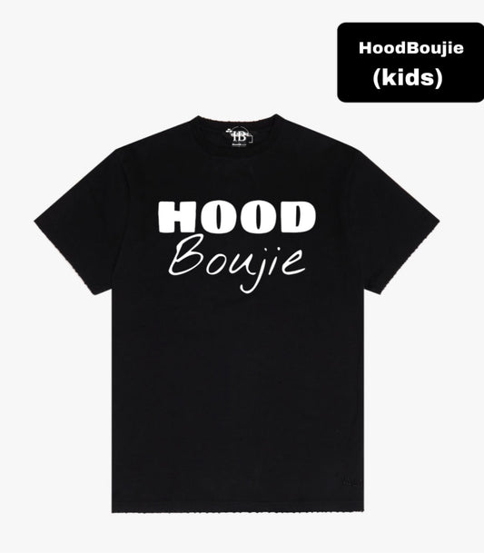 Hood Boujie Kids
Urban Streetwear T-Shirt Graphic Tee to Match Sneakers (Black/White)