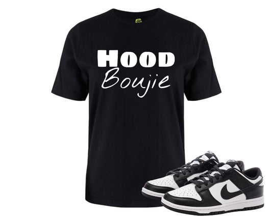 Hood Boujie -Men’s Short Sleeve Black T-shirt