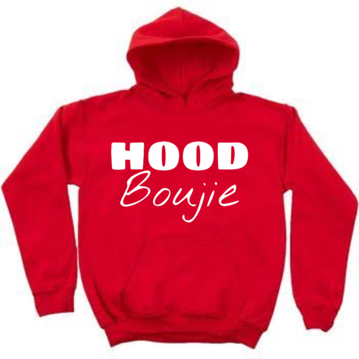 Hood Boujie- Kids Red Hoodie, Youth Hoodie