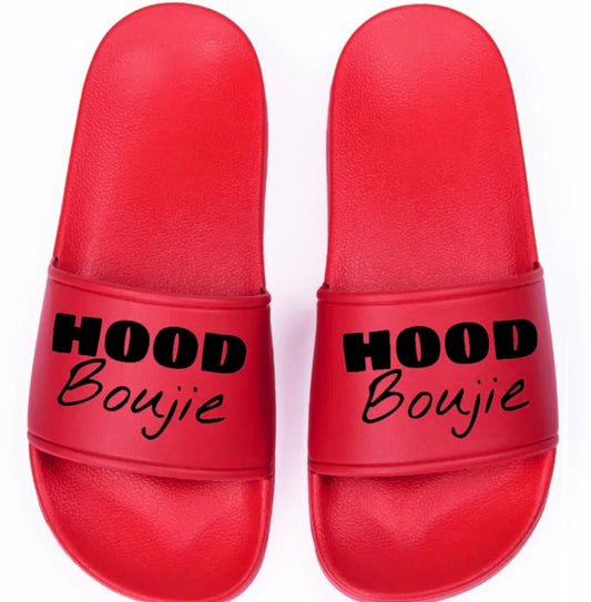 Hood Boujie- RED Unisex Slides Non-Slip Slip-On Slippers