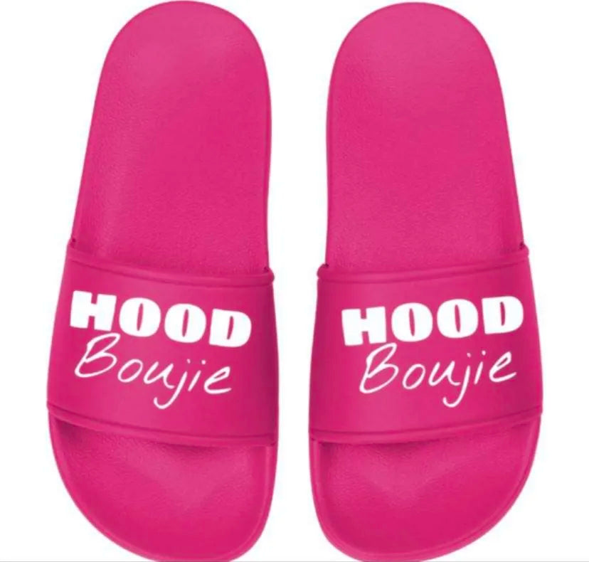 Hood Boujie- PINK Unisex Slides Non-Slip Slip-On Slippers