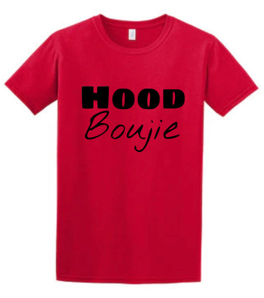 Hood Boujie- Air Jordan 9 Chile Red Unisex Shirt To Match Red Black Sneakers, Retro 9 Red Black Sneaker Tee Shirt