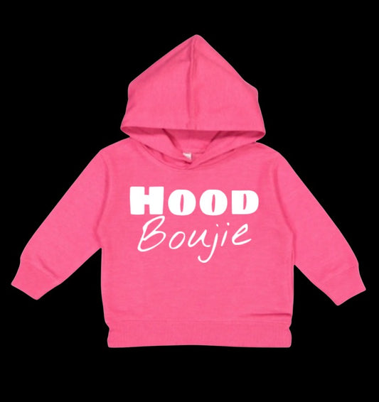 Hood Boujie- Kids Pink Hoodie, Youth Hoodie, Toddler Hoodie